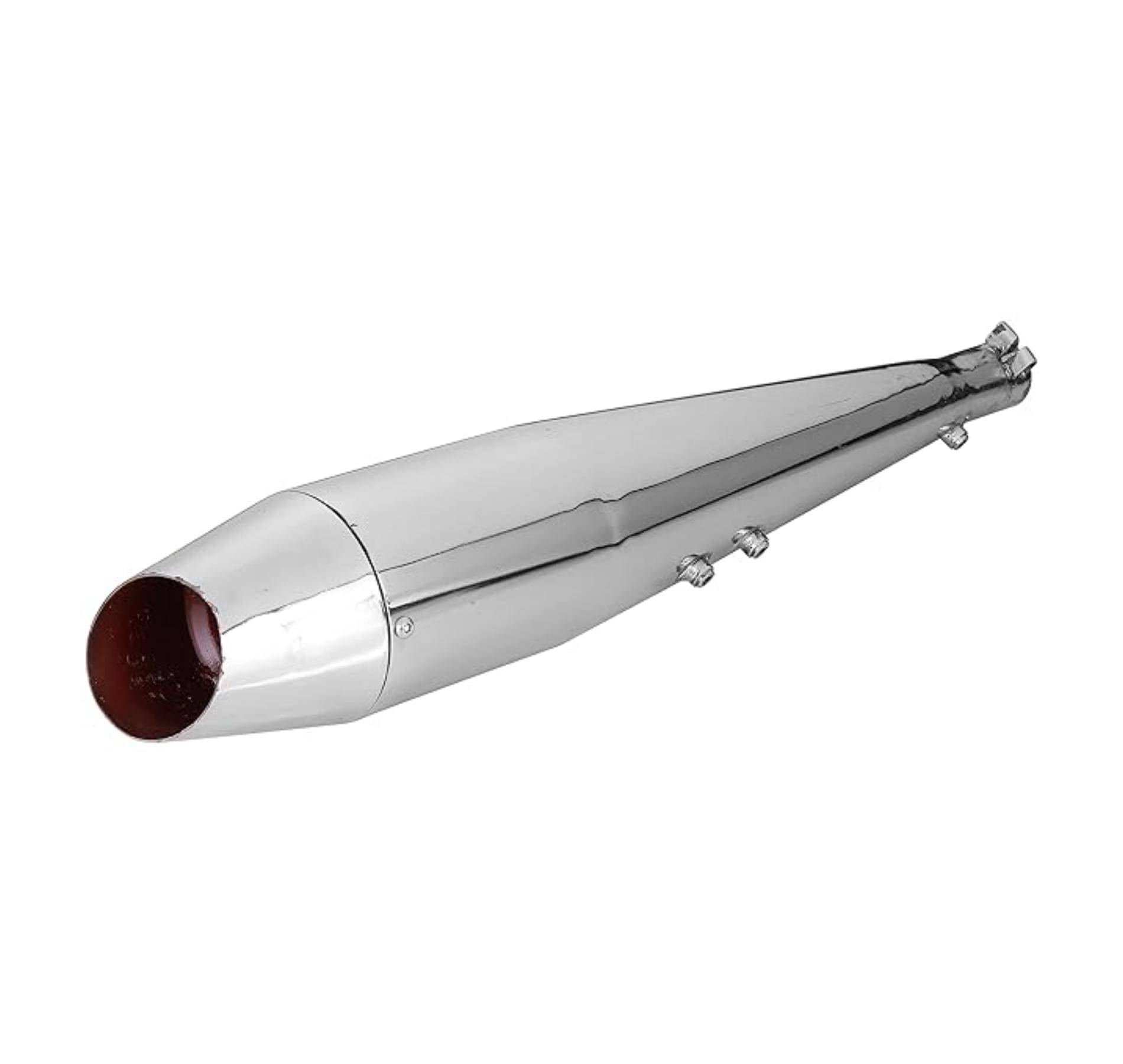 NOISEWAVE Dolphin Chrome silencer Exhaust Glasswool Royal Enfield Classic 350 Full Exhaust System (Mild Steel) NOISEWAVE Dolphin Chrome silencer Exhaust Glasswool Royal Enfield Classic 350 Full Exhaust System (Mild Steel)