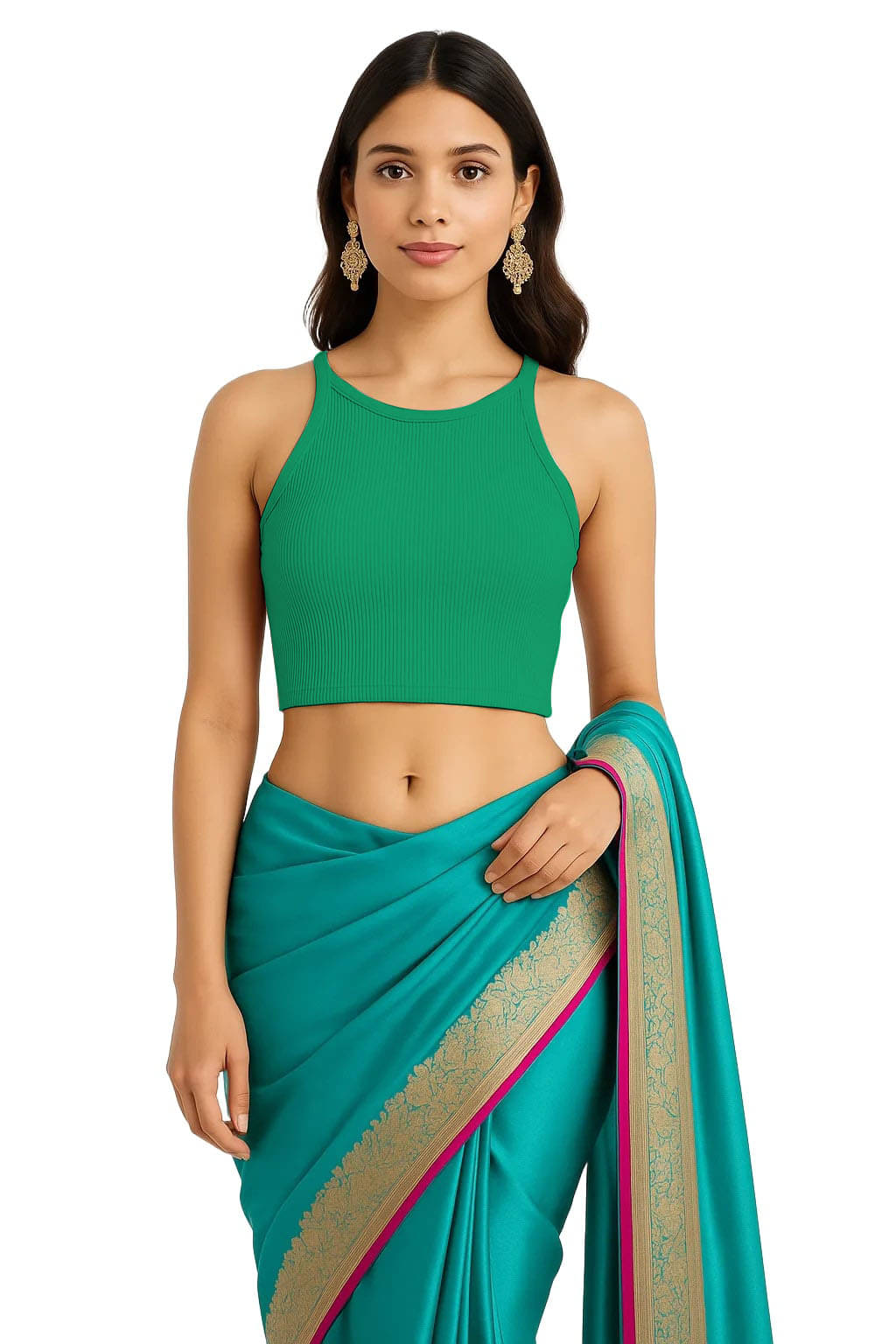 SOHOT Sea Green Readymade without Pad Cotton Women's Blouse ( Pack of 1 ) SOHOT Sea Green Readymade without Pad Cotton Women's Blouse ( Pack of 1 )