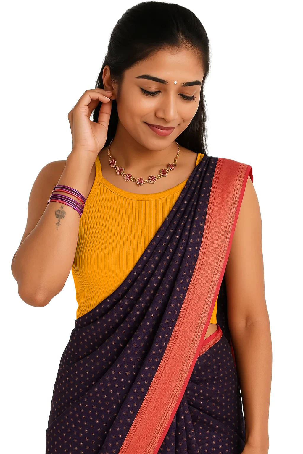     			SOHOT Yellow Readymade without Pad Cotton Women's Blouse ( Pack of 1 )