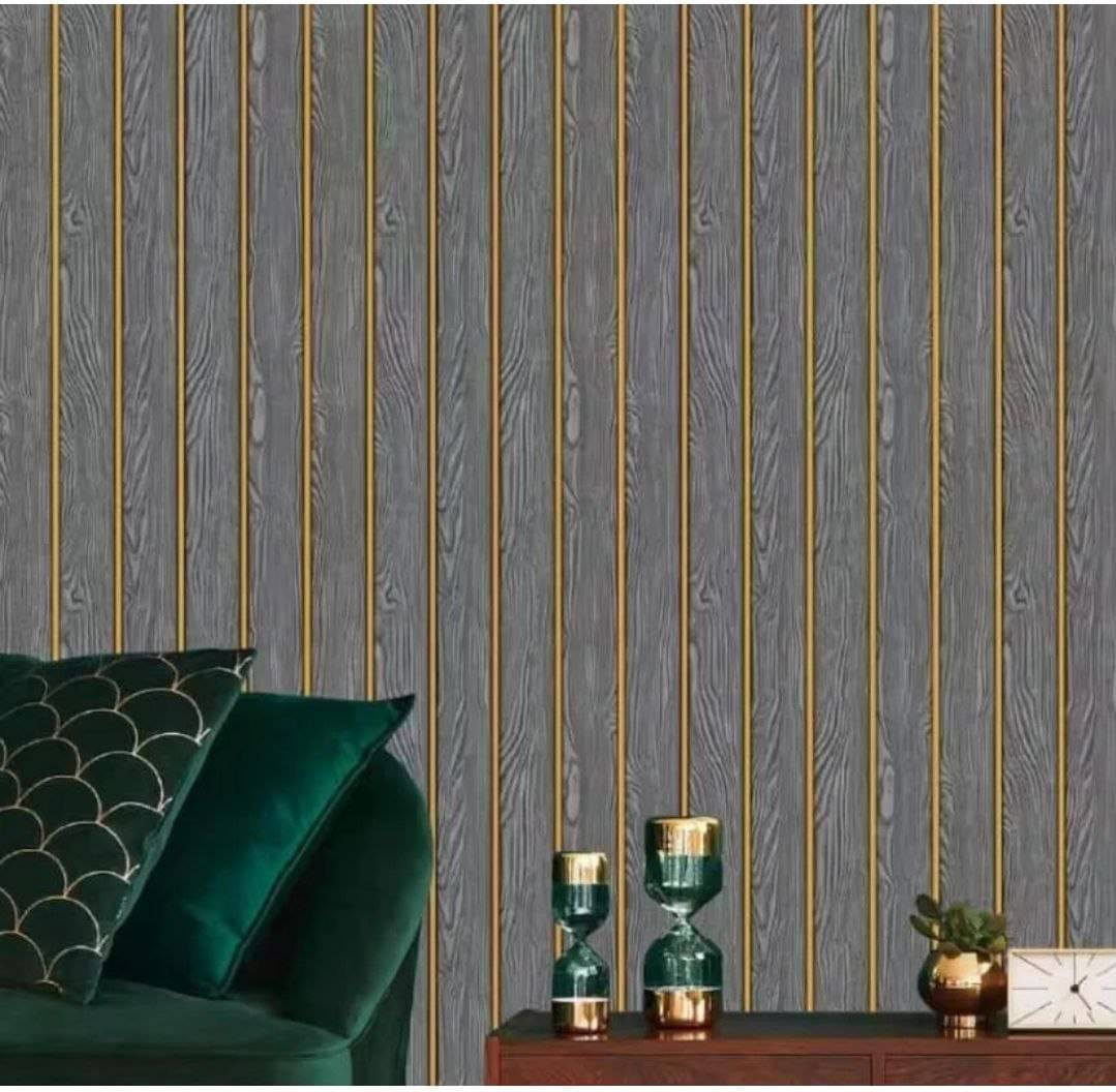 STAR CHEMICAL GREY GOLD LINE Floral Self-Adhesive Wallpaper PVC Peel & Stick Wall Decal for Living Room, Bedroom, Kitchen & Furniture Makeover(45x500 cm) STAR CHEMICAL GREY GOLD LINE Floral Self-Adhesive Wallpaper PVC Peel & Stick Wall Decal for Living Room, Bedroom, Kitchen & Furniture Makeover(45x500 cm)
