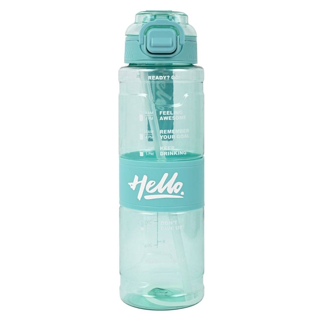     			Sageware Hello Water Bottle Green Plastic Water Bottle 1000 mL ( Set of 1 )