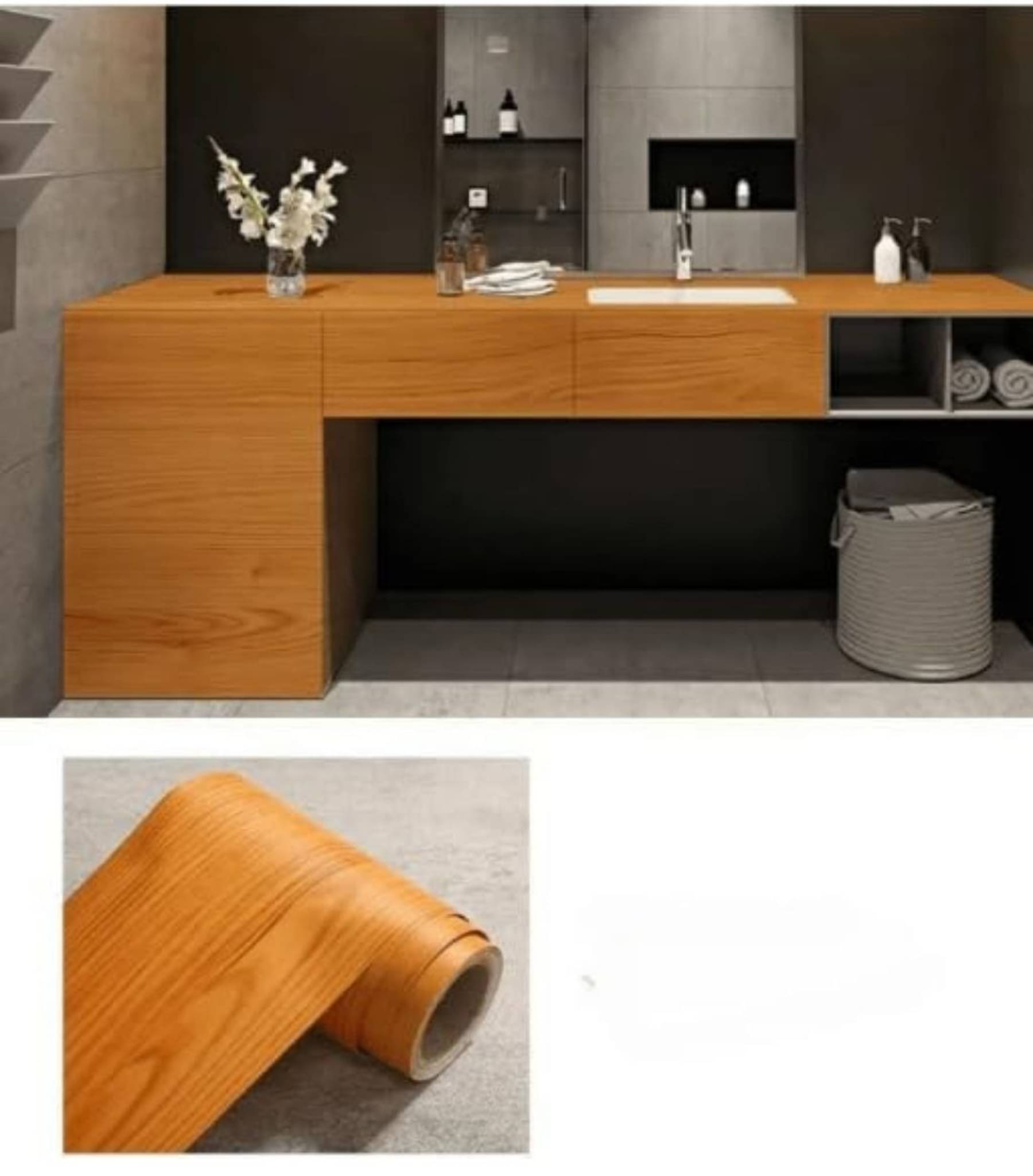 Sekhmet Light Brwon Wood Self-Adhesive Wallpaper Waterproof Old Furniture Vinyl Stickers Wooden Door Wardrobe Desktop PVC Wall Papers(60*200)     			Sekhmet Light Brwon Wood Self-Adhesive Wallpaper Waterproof Old Furniture Vinyl Stickers Wooden Door Wardrobe Desktop PVC Wall Papers(60*200)