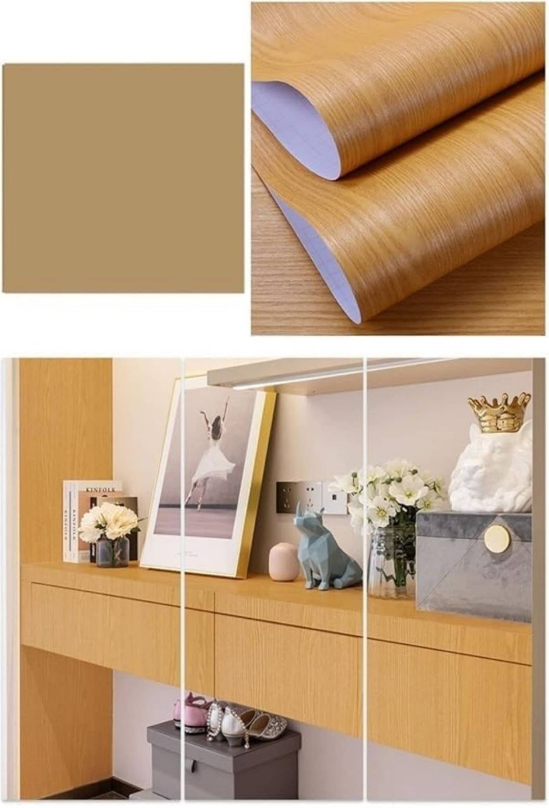 Sekhmet Self-Adhesive Wallpaper Waterproof Old Furniture Vinyl Stickers Wooden Door Wardrobe Desktop PVC Wall Papers(60*200) Sekhmet Self-Adhesive Wallpaper Waterproof Old Furniture Vinyl Stickers Wooden Door Wardrobe Desktop PVC Wall Papers(60*200)