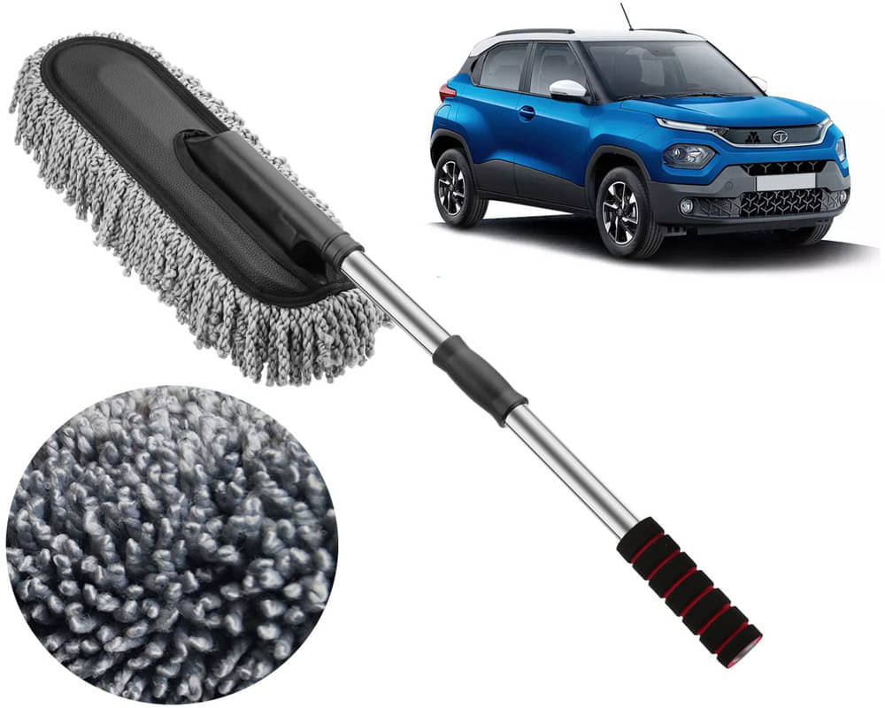     			Microfiber Flexible Duster, Car Cleaning Brushes, Dry / Wet Home, Kitchen, Office Cleaning Brush with Expandable Handle Punch