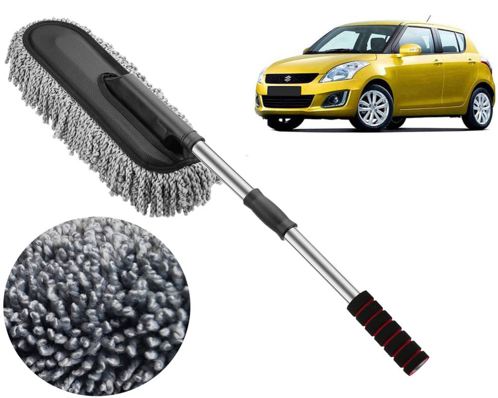     			Microfiber Flexible Duster, Car Cleaning Brushes, Dry / Wet Home, Kitchen, Office Cleaning Brush with Expandable Handle Swift Type -4