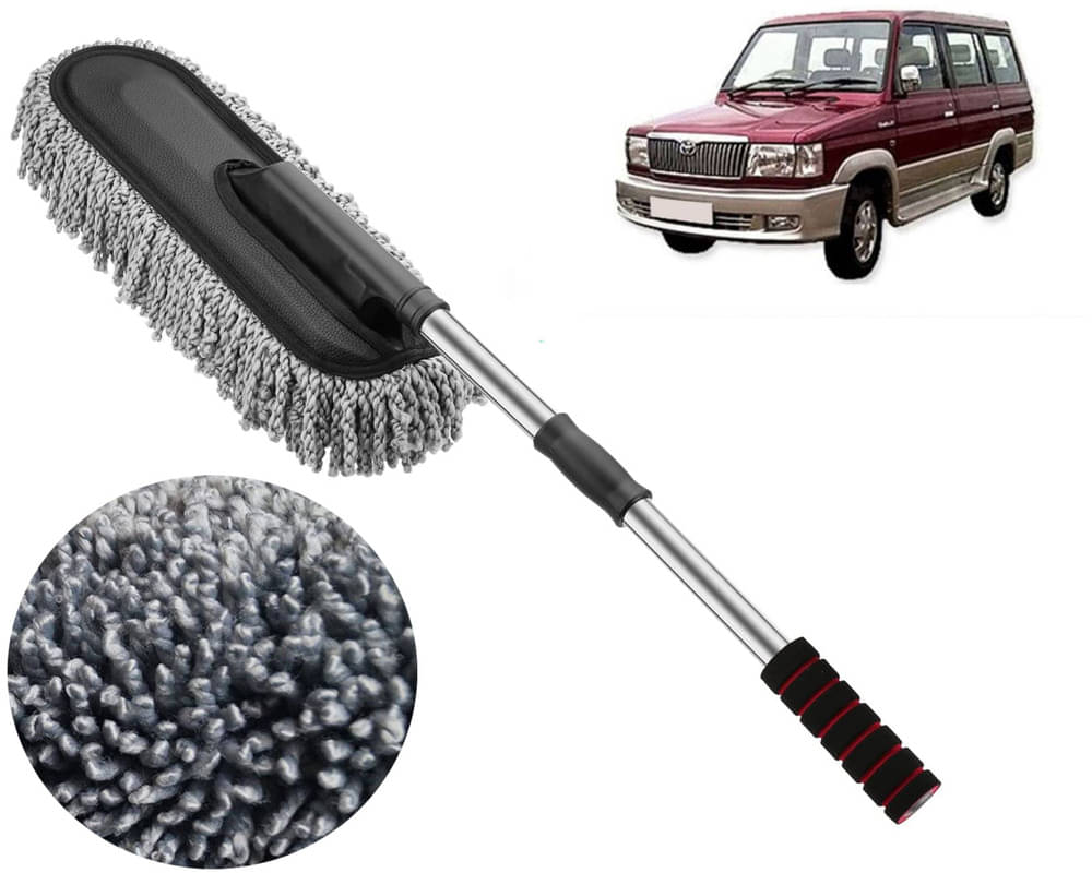     			Microfiber Flexible Duster, Car Cleaning Brushes, Dry / Wet Home, Kitchen, Office Cleaning Brush with Expandable Handle Qualis