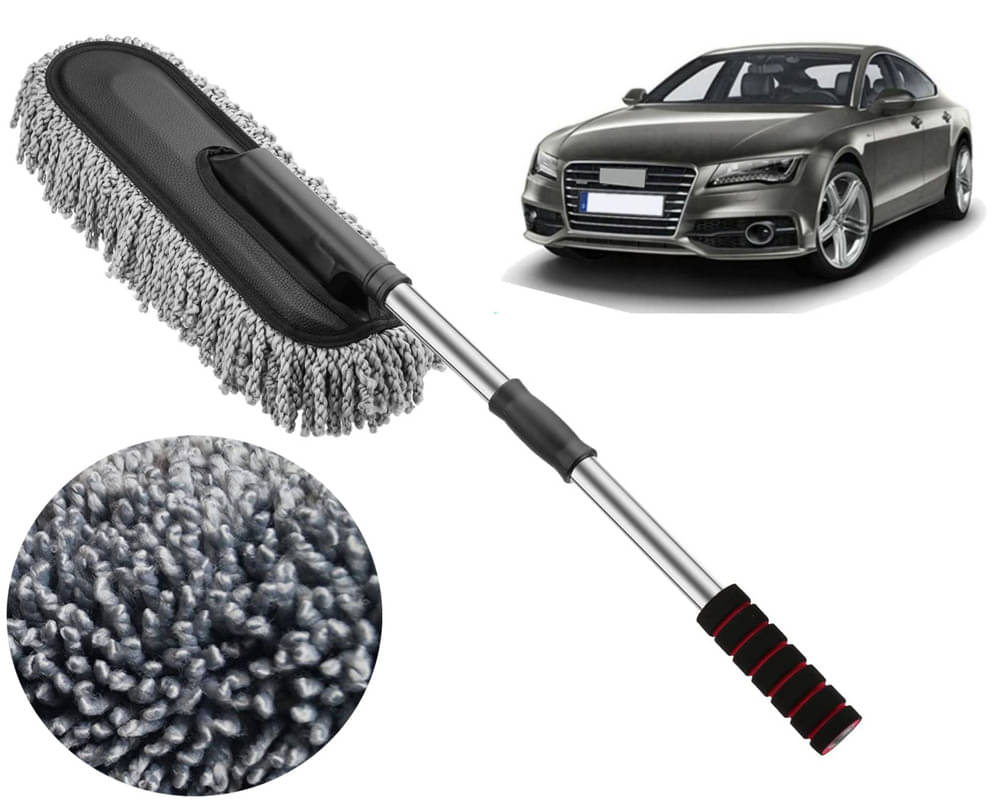     			Microfiber Flexible Duster, Car Cleaning Brushes, Dry / Wet Home, Kitchen, Office Cleaning Brush with Expandable Handle A7