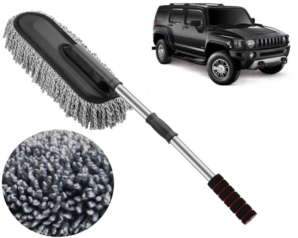     			Microfiber Flexible Duster, Car Cleaning Brushes, Dry / Wet Home, Kitchen, Office Cleaning Brush with Expandable Handle Hummer H3