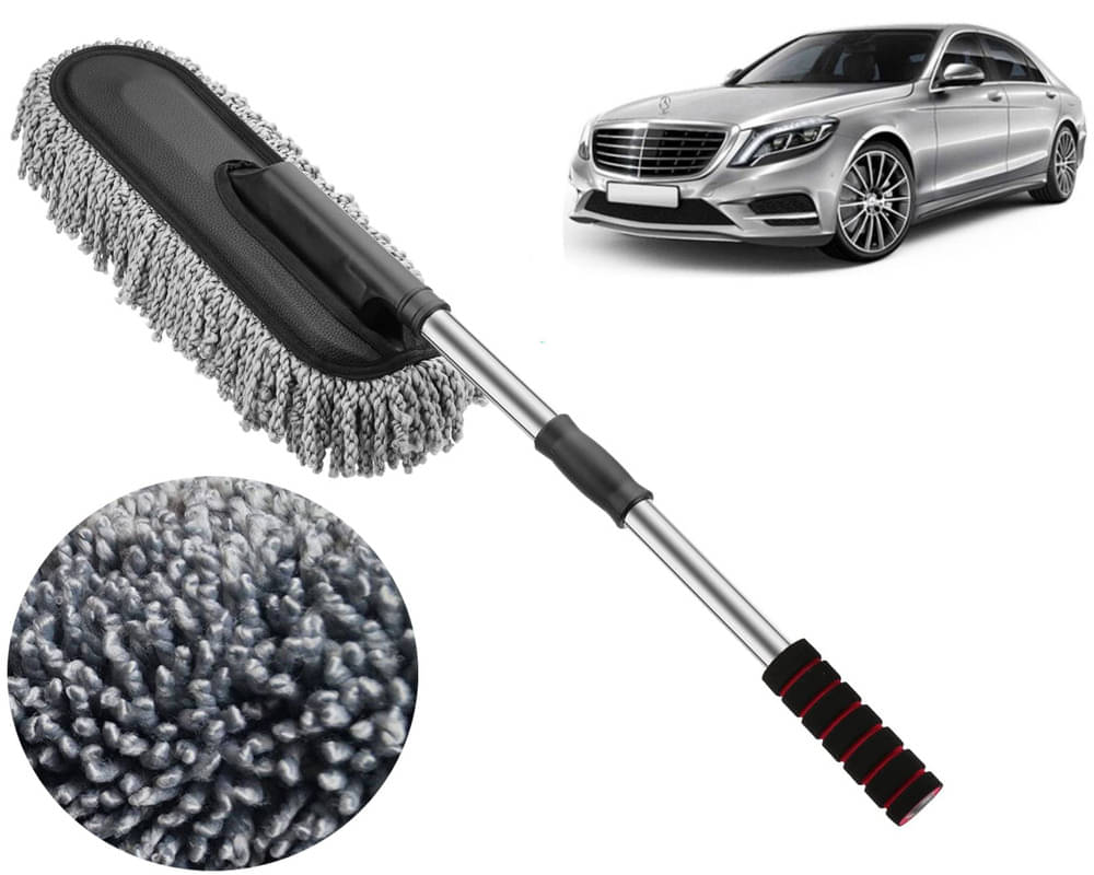     			Microfiber Flexible Duster, Car Cleaning Brushes, Dry / Wet Home, Kitchen, Office Cleaning Brush with Expandable Handle C280