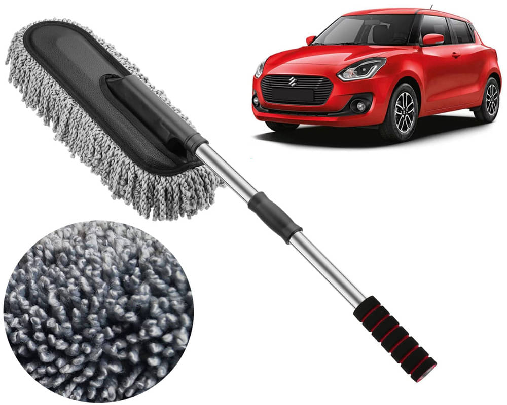     			Microfiber Flexible Duster, Car Cleaning Brushes, Dry / Wet Home, Kitchen, Office Cleaning Brush with Expandable Handle Swift New