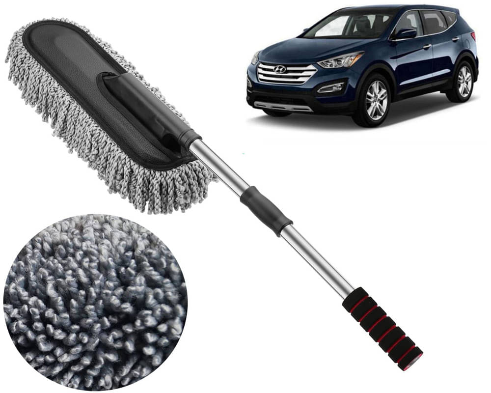     			Microfiber Flexible Duster, Car Cleaning Brushes, Dry / Wet Home, Kitchen, Office Cleaning Brush with Expandable Handle Santa Fe