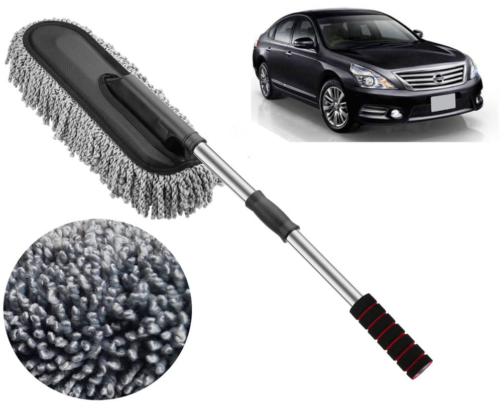     			Microfiber Flexible Duster, Car Cleaning Brushes, Dry / Wet Home, Kitchen, Office Cleaning Brush with Expandable Handle Teana
