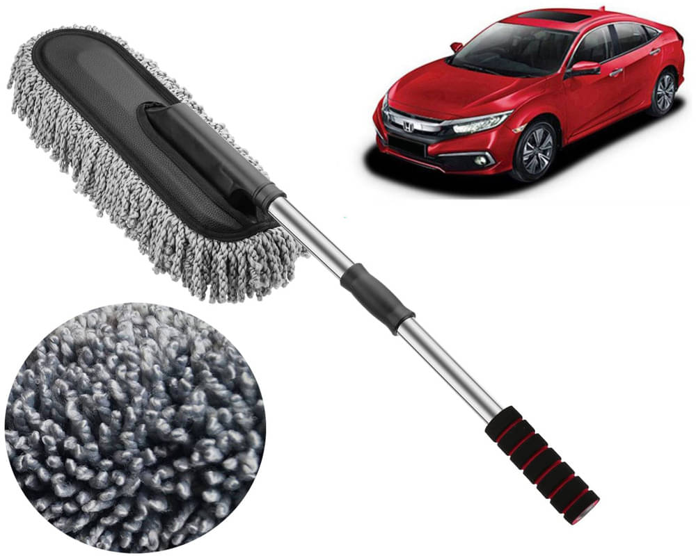     			Microfiber Flexible Duster, Car Cleaning Brushes, Dry / Wet Home, Kitchen, Office Cleaning Brush with Expandable Handle Civic 2019