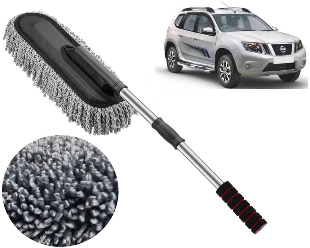     			Microfiber Flexible Duster, Car Cleaning Brushes, Dry / Wet Home, Kitchen, Office Cleaning Brush with Expandable Handle Terrano