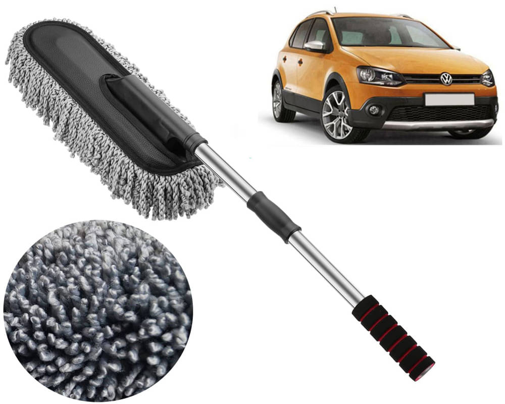     			Microfiber Flexible Duster, Car Cleaning Brushes, Dry / Wet Home, Kitchen, Office Cleaning Brush with Expandable Handle Polo Cross