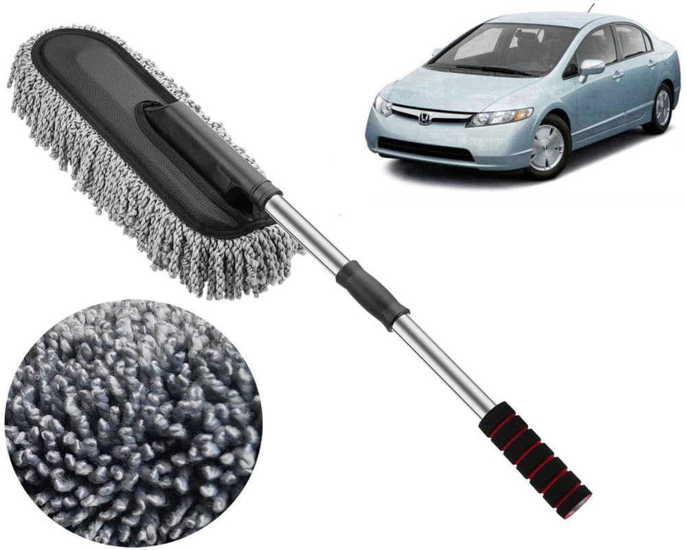     			Microfiber Flexible Duster, Car Cleaning Brushes, Dry / Wet Home, Kitchen, Office Cleaning Brush with Expandable Handle Civic