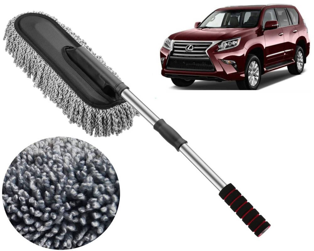     			Microfiber Flexible Duster, Car Cleaning Brushes, Dry / Wet Home, Kitchen, Office Cleaning Brush with Expandable Handle GX