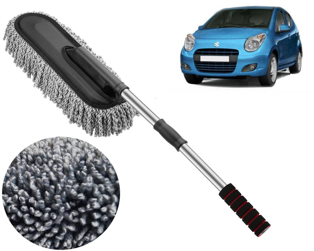     			Microfiber Flexible Duster, Car Cleaning Brushes, Dry / Wet Home, Kitchen, Office Cleaning Brush with Expandable Handle A-Star