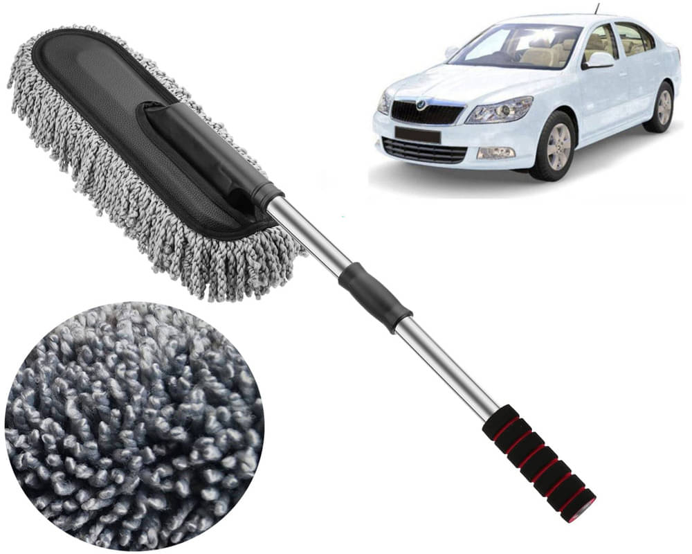     			Microfiber Flexible Duster, Car Cleaning Brushes, Dry / Wet Home, Kitchen, Office Cleaning Brush with Expandable Handle Laura