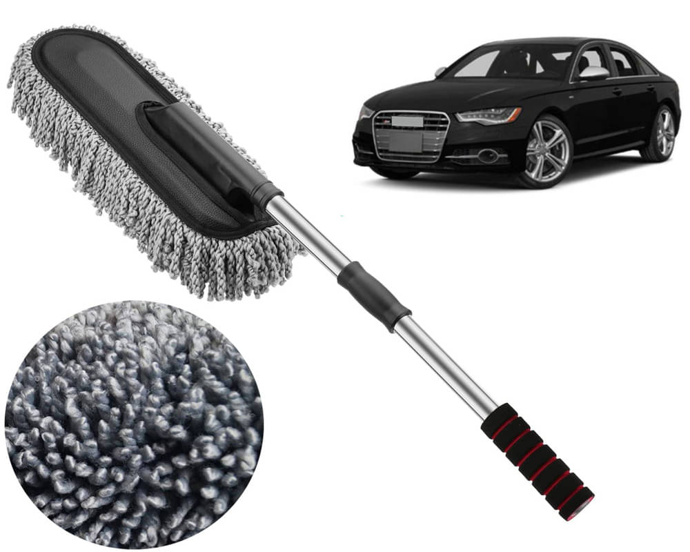     			Microfiber Flexible Duster, Car Cleaning Brushes, Dry / Wet Home, Kitchen, Office Cleaning Brush with Expandable Handle S6