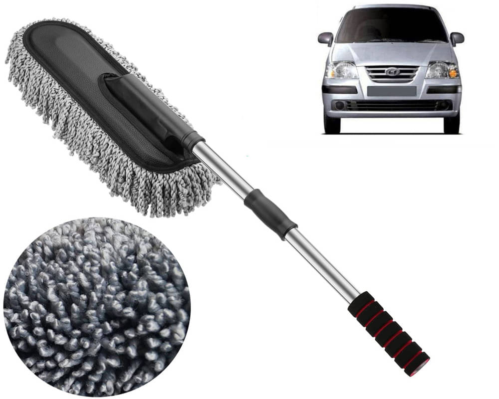     			Microfiber Flexible Duster, Car Cleaning Brushes, Dry / Wet Home, Kitchen, Office Cleaning Brush with Expandable Handle Santro