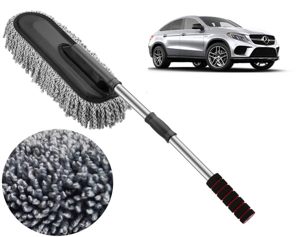     			Microfiber Flexible Duster, Car Cleaning Brushes, Dry / Wet Home, Kitchen, Office Cleaning Brush with Expandable Handle MLC