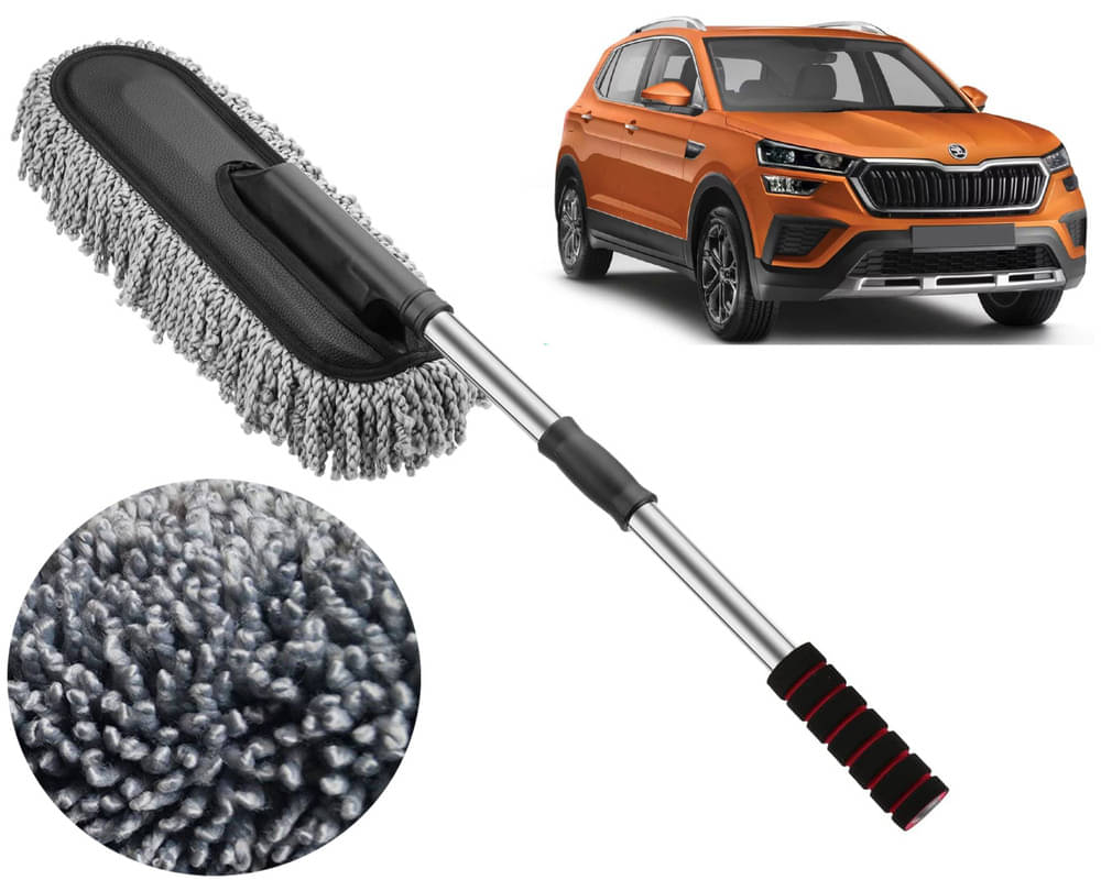     			Microfiber Flexible Duster, Car Cleaning Brushes, Dry / Wet Home, Kitchen, Office Cleaning Brush with Expandable Handle Kushaq