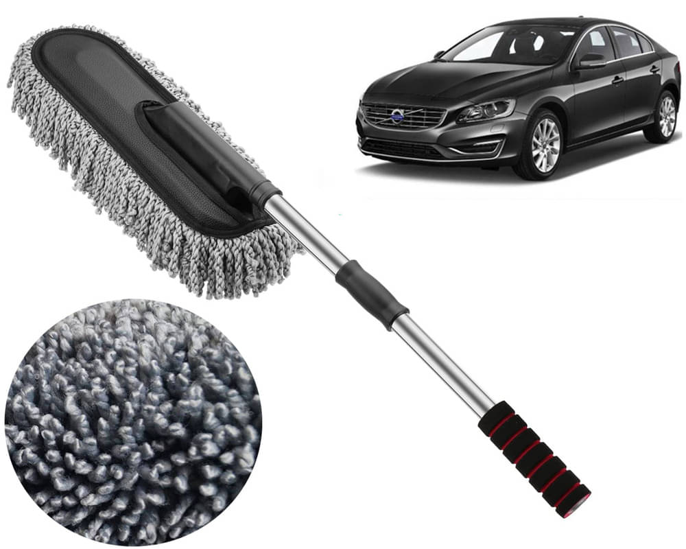     			Microfiber Flexible Duster, Car Cleaning Brushes, Dry / Wet Home, Kitchen, Office Cleaning Brush with Expandable Handle S60