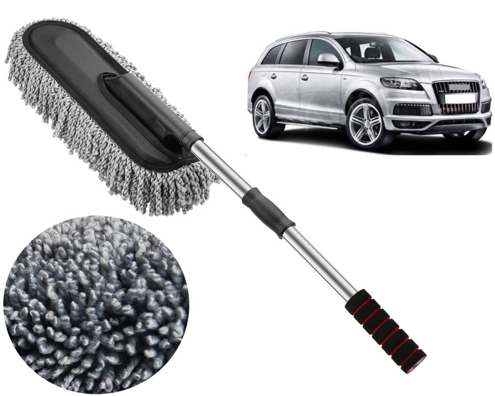     			Microfiber Flexible Duster, Car Cleaning Brushes, Dry / Wet Home, Kitchen, Office Cleaning Brush with Expandable Handle Q7