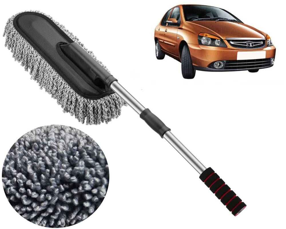     			Microfiber Flexible Duster, Car Cleaning Brushes, Dry / Wet Home, Kitchen, Office Cleaning Brush with Expandable Handle Indigo CS