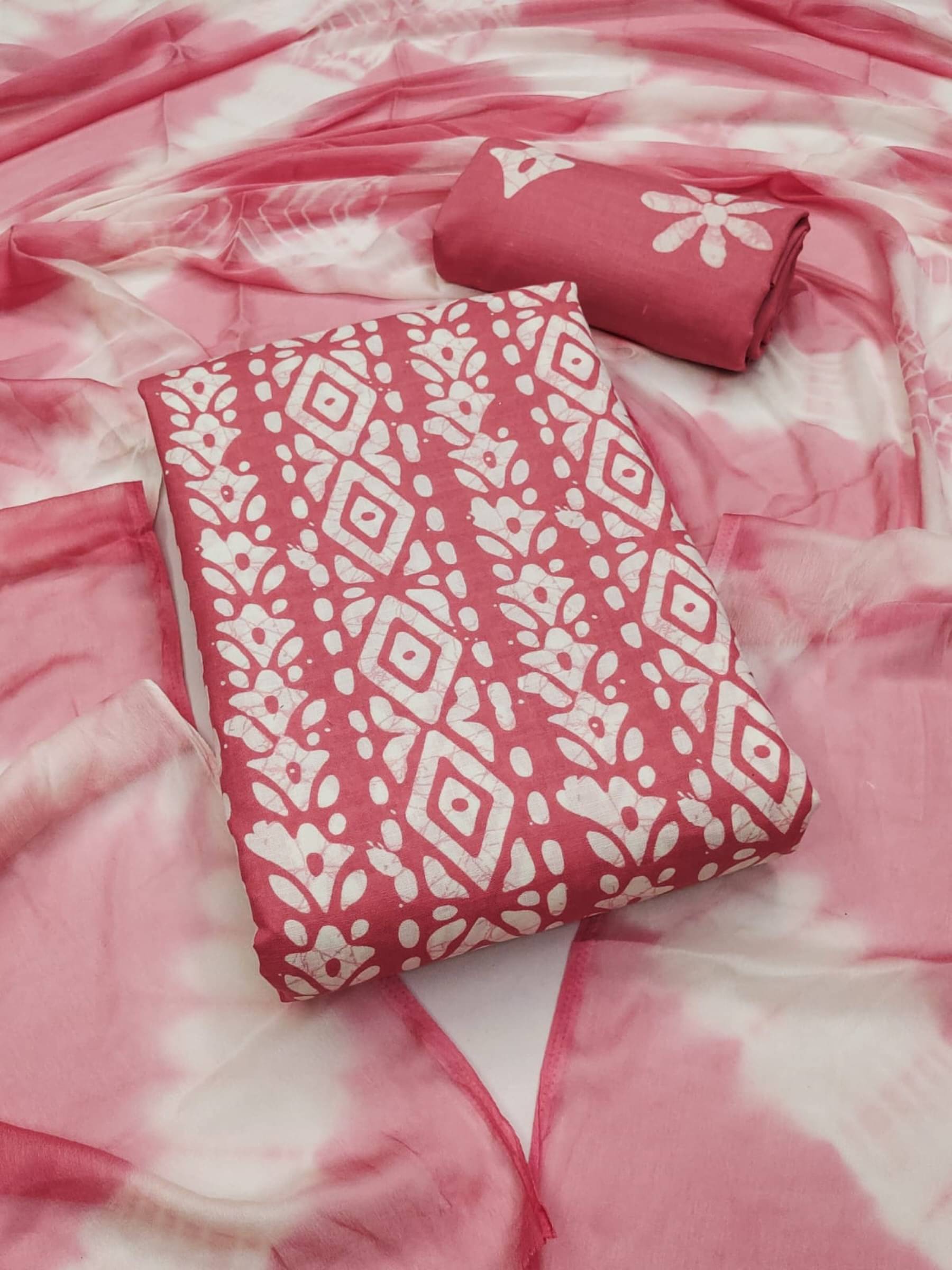     			Shree Mahantam Women Cotton Unstitched Dress Material ( Pink )