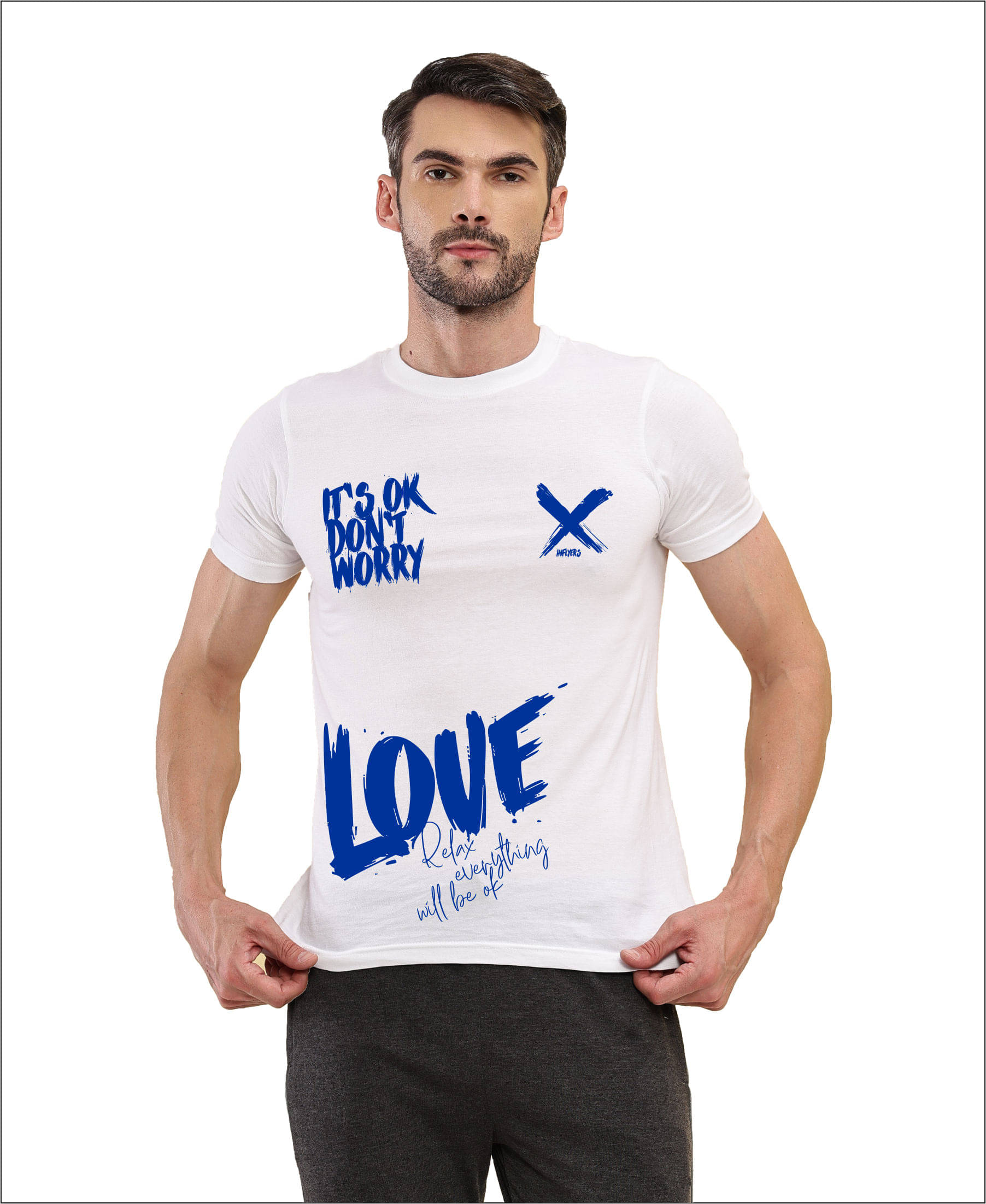     			TT Men Cotton Regular Fit Printed T-Shirt ( White )