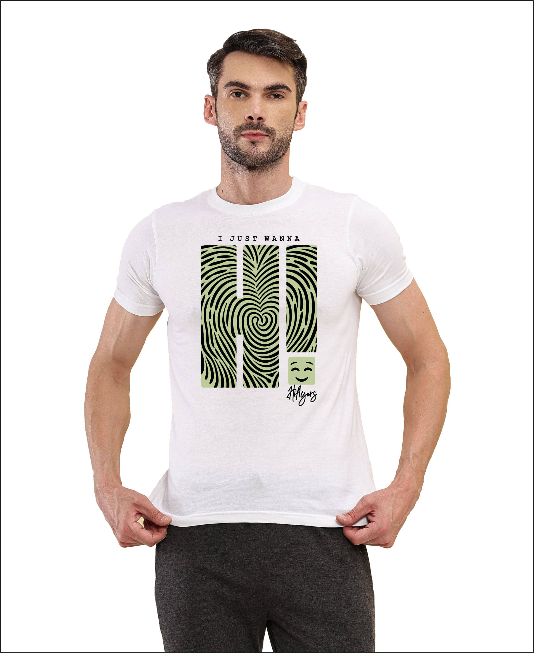     			TT Men Cotton Regular Fit Printed T-Shirt ( White )