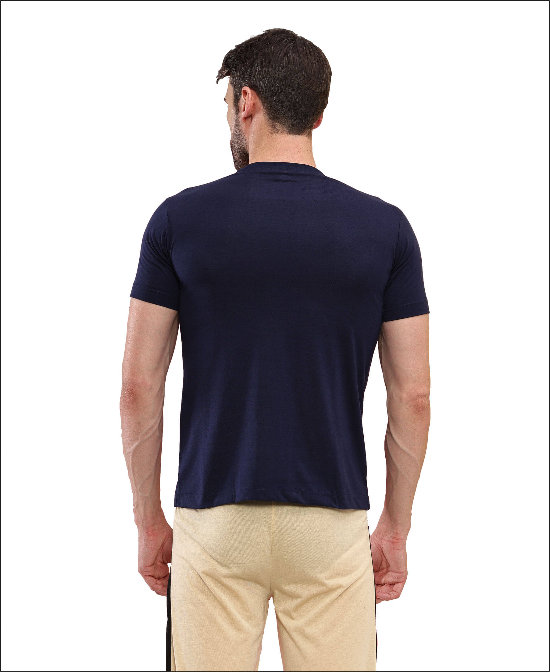     			TT Men Cotton Regular Fit Printed T-Shirt ( Blue )