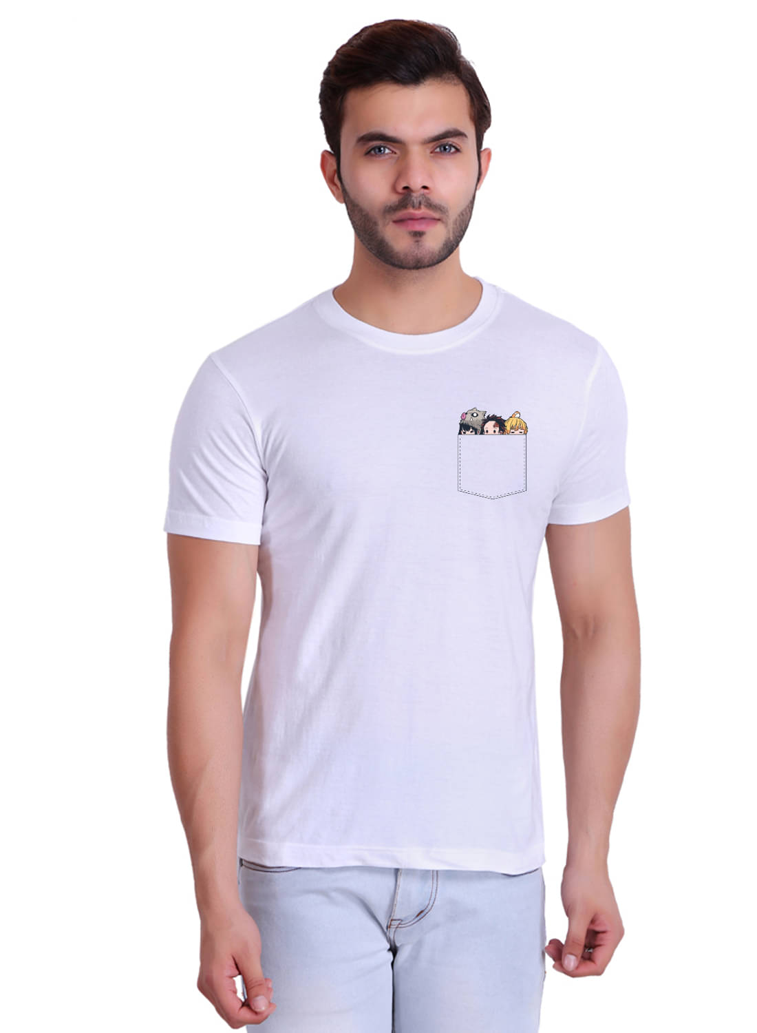     			TT Men Cotton Regular Fit Printed T-Shirt ( White )