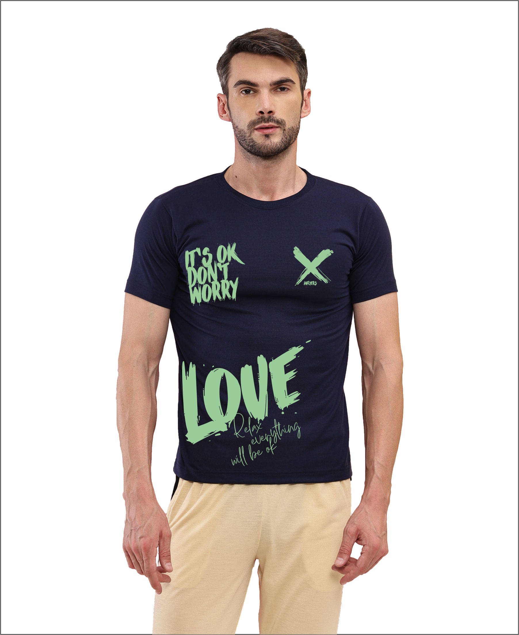 TT Men Cotton Regular Fit Printed T-Shirt ( Blue ) TT Men Cotton Regular Fit Printed T-Shirt ( Blue )