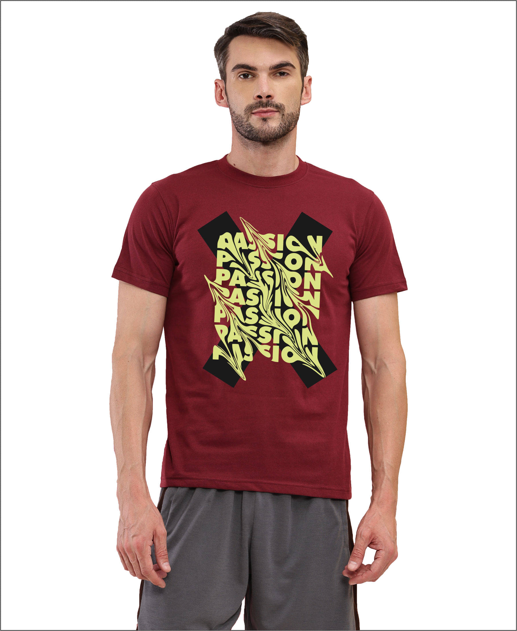    			TT Men Cotton Regular Fit Printed T-Shirt ( Red )
