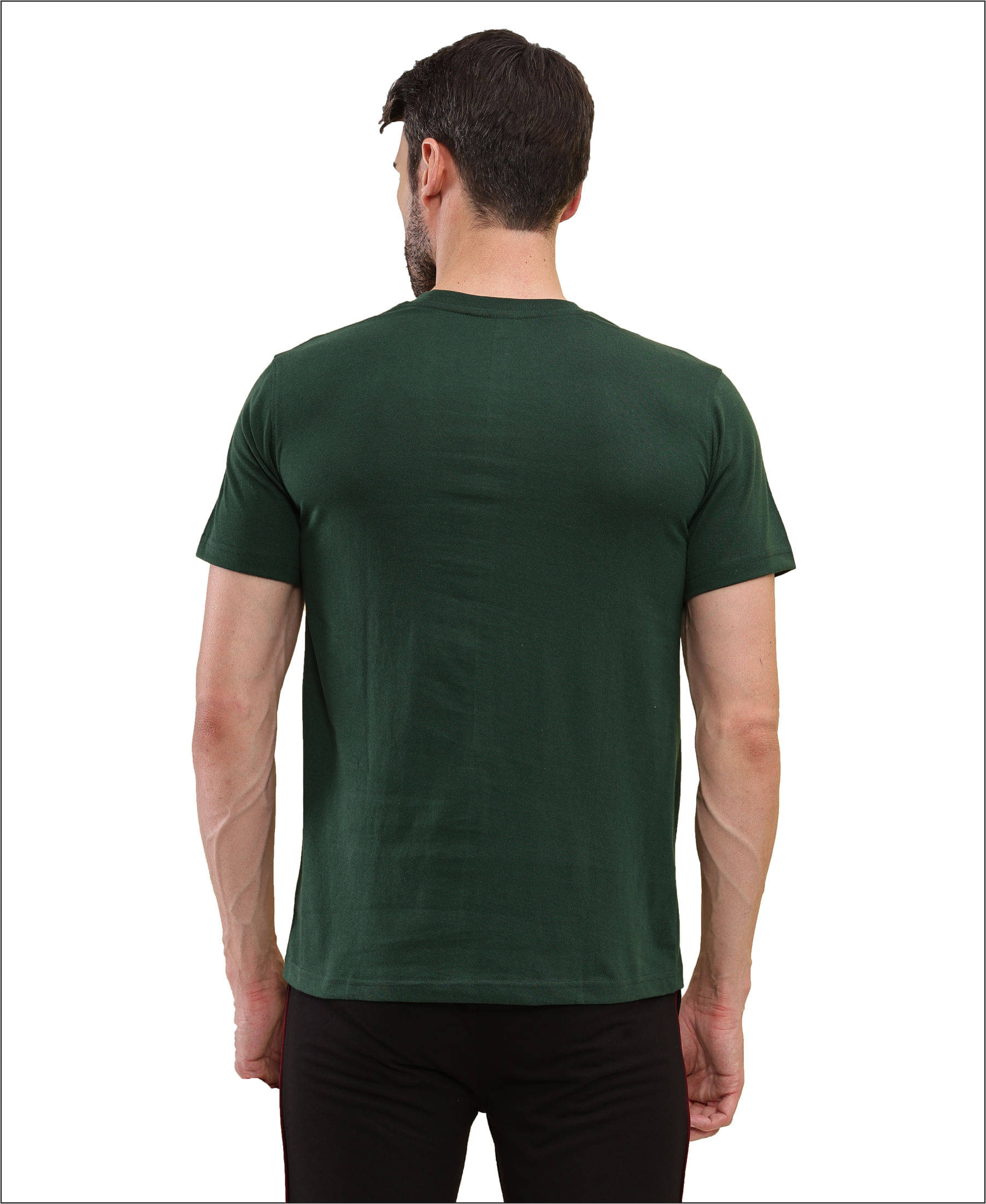    			TT Men Cotton Regular Fit Printed T-Shirt ( Green )