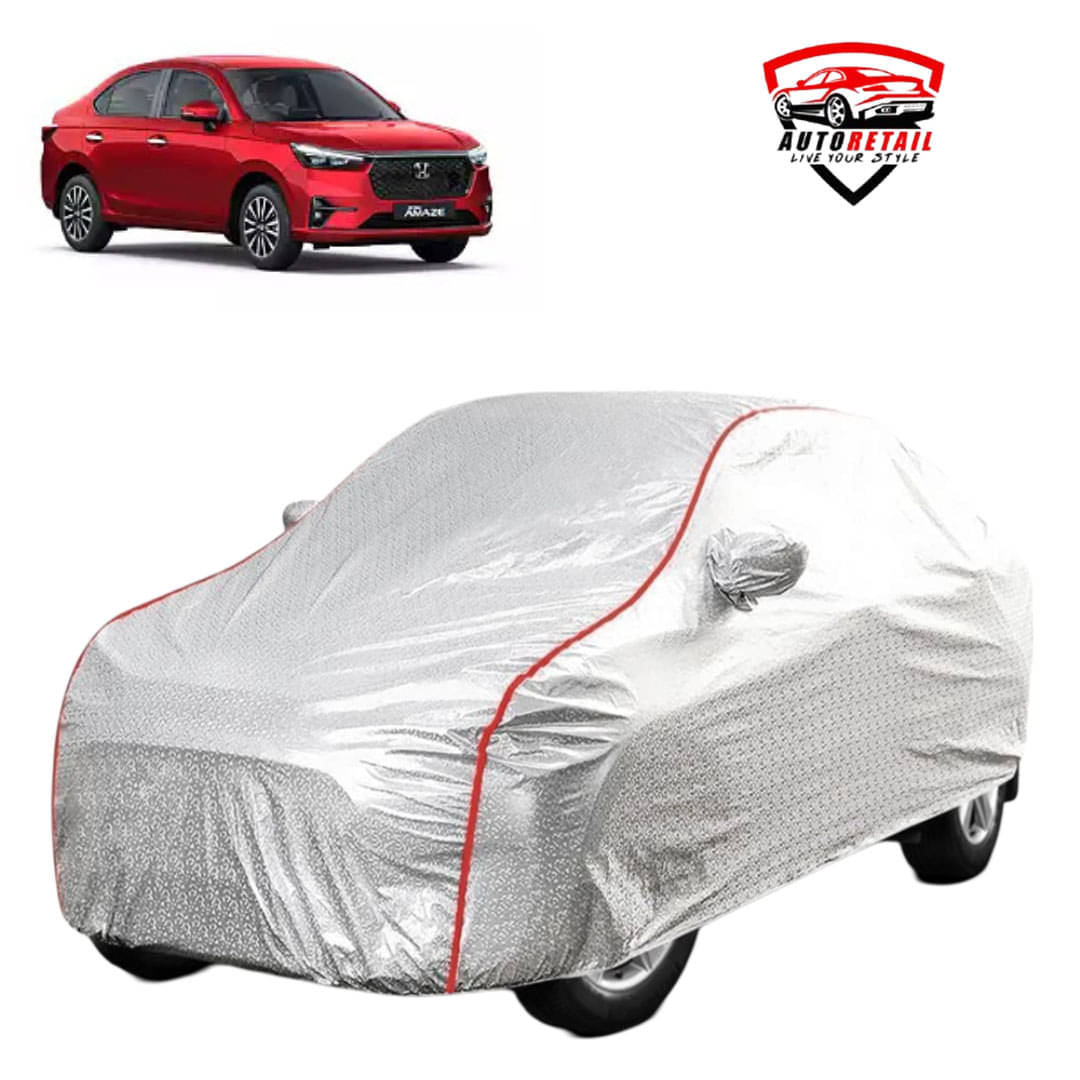     			AutoRetail Car Body Cover for Honda Honda Amaze With Mirror Pocket ( Pack of 1 ) , Silver