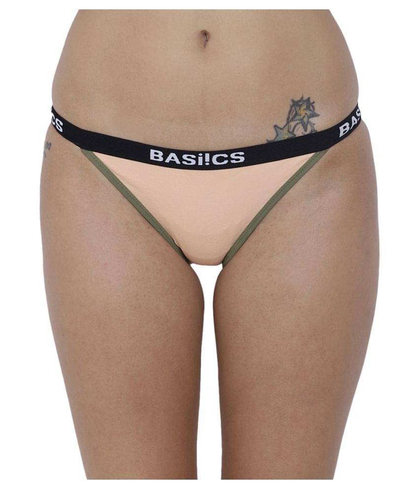 BASIICS By La Intimo Cotton Briefs ( Beige , Pack of 1 ) BASIICS By La Intimo Cotton Briefs ( Beige , Pack of 1 )