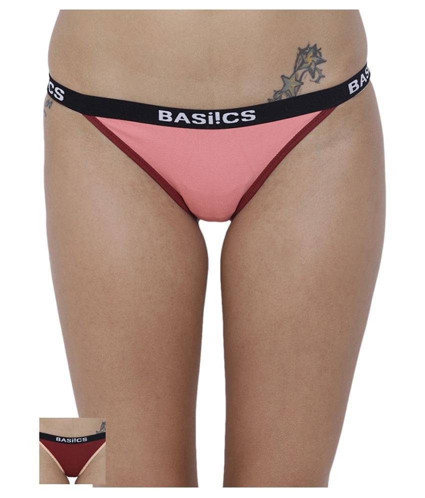    			BASIICS By La Intimo Cotton Briefs ( Multi Color , Pack of 2 )