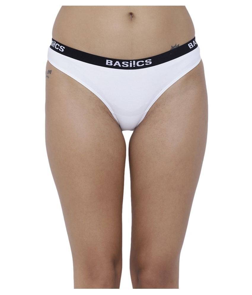 BASIICS By La Intimo Cotton Briefs ( White , Pack of 1 ) BASIICS By La Intimo Cotton Briefs ( White , Pack of 1 )