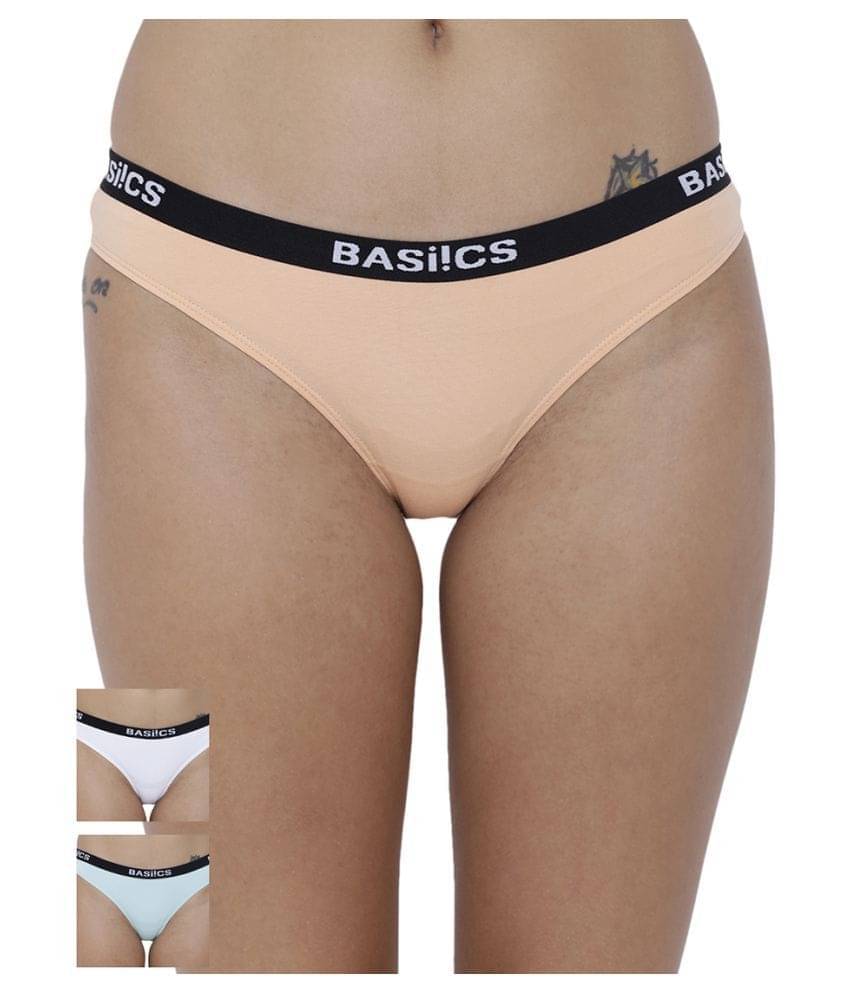 BASIICS By La Intimo Cotton Briefs ( Multi Color , Pack of 3 ) BASIICS By La Intimo Cotton Briefs ( Multi Color , Pack of 3 )