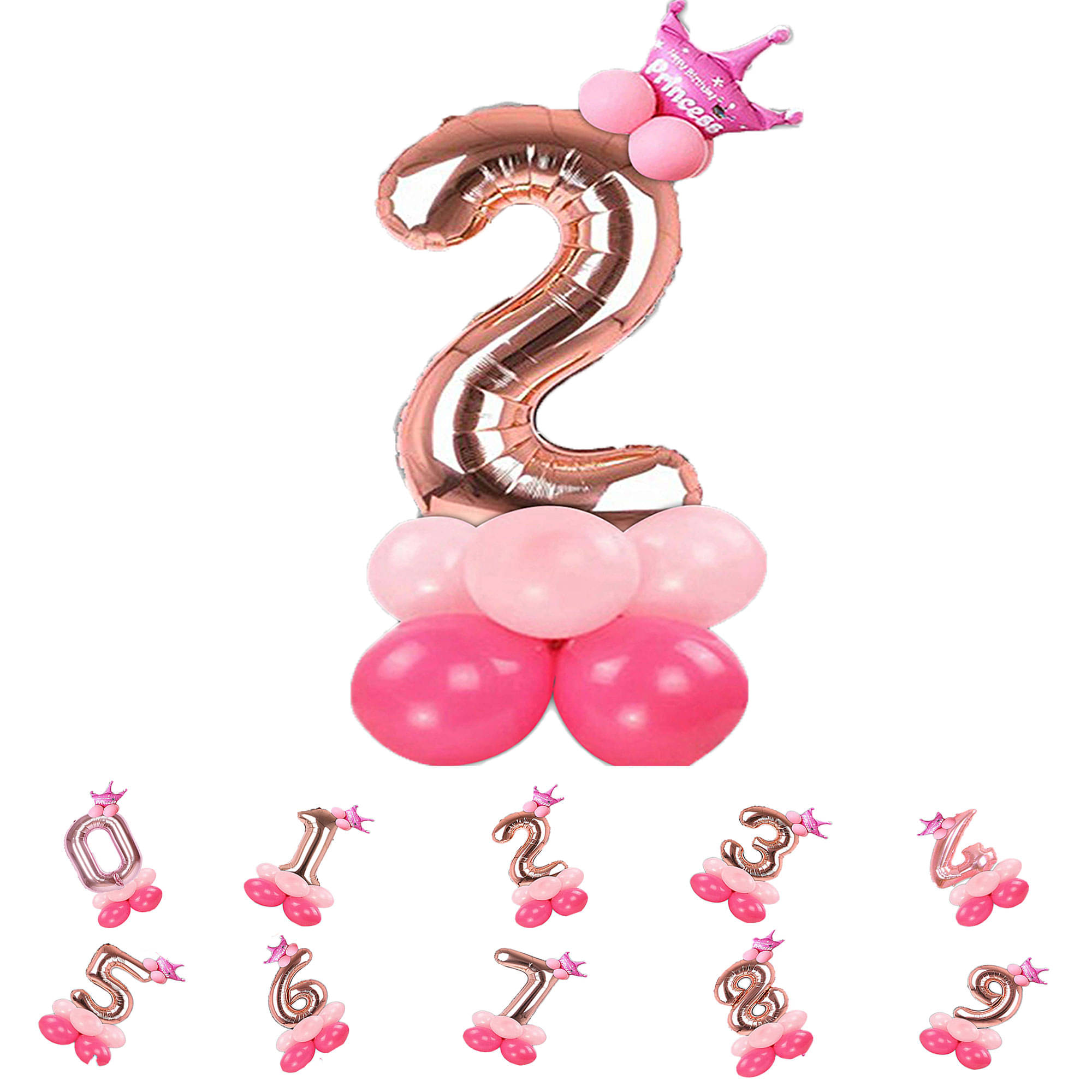 Bubble Bells Soild Rose Gold Number 2 shape Foil Balloons 32 inch Chrome balloons, Pastel balloons, Metallic balloons Birthday Party decoration set for girs & boys Anniversary kit (Pack of 14) Bubble Bells Soild Rose Gold Number 2 shape Foil Balloons 32 inch Chrome balloons, Pastel balloons, Metallic balloons Birthday Party decoration set for girs & boys Anniversary kit (Pack of 14)