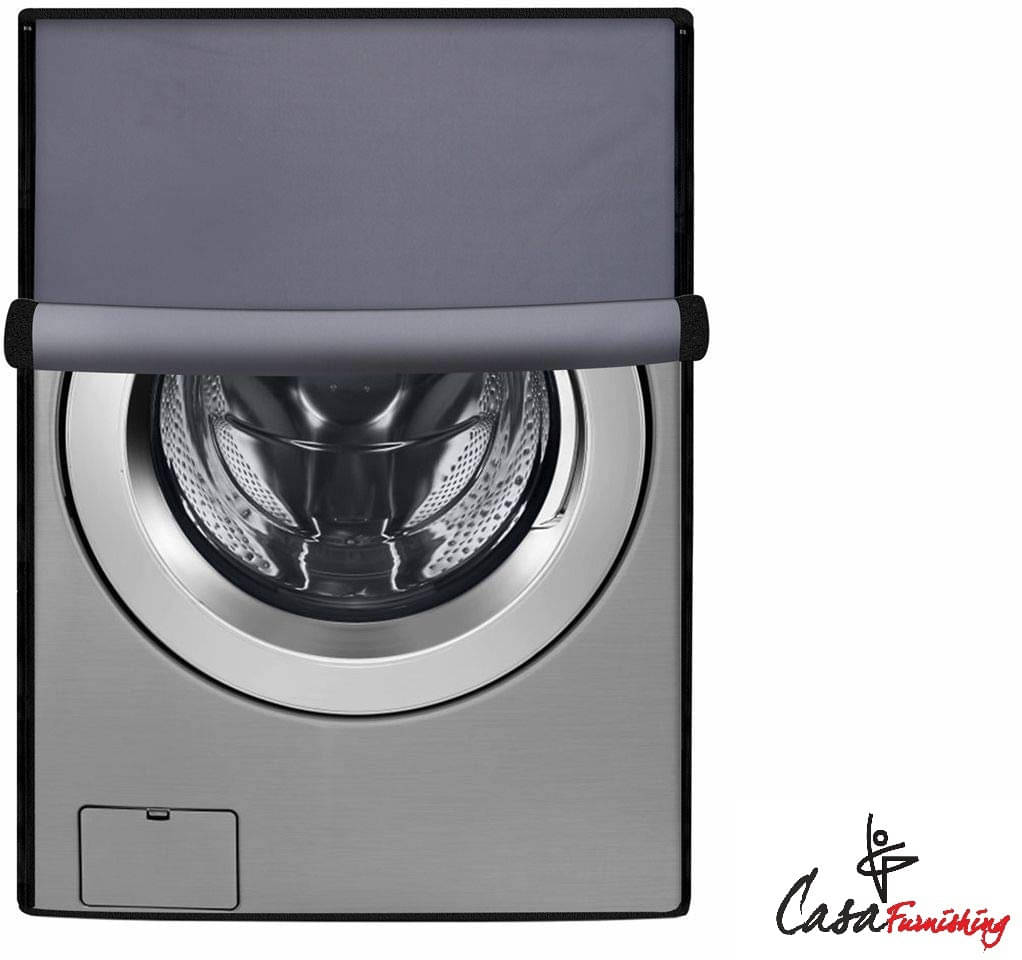 CASA FURNISHING Front Load Washing Machine Cover Compatiable For 7 kg - Gray CASA FURNISHING Front Load Washing Machine Cover Compatiable For 7 kg - Gray
