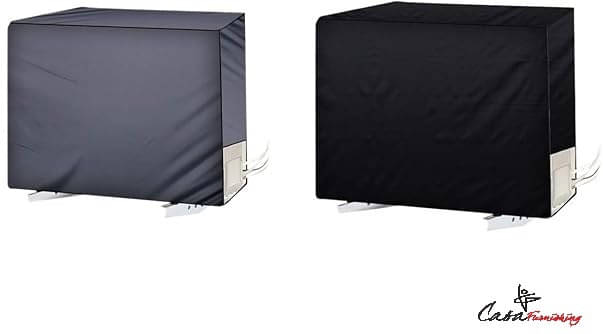 CASA FURNISHING Set of 2 Polyester Black AC Cover for 1.5 Ton Split AC CASA FURNISHING Set of 2 Polyester Black AC Cover for 1.5 Ton Split AC