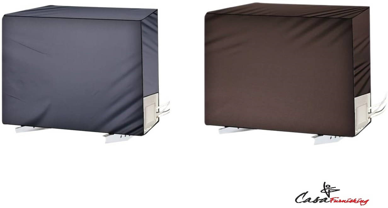     			CASA FURNISHING Set of 2 Polyester Brown AC Cover for 1.5 Ton Split AC