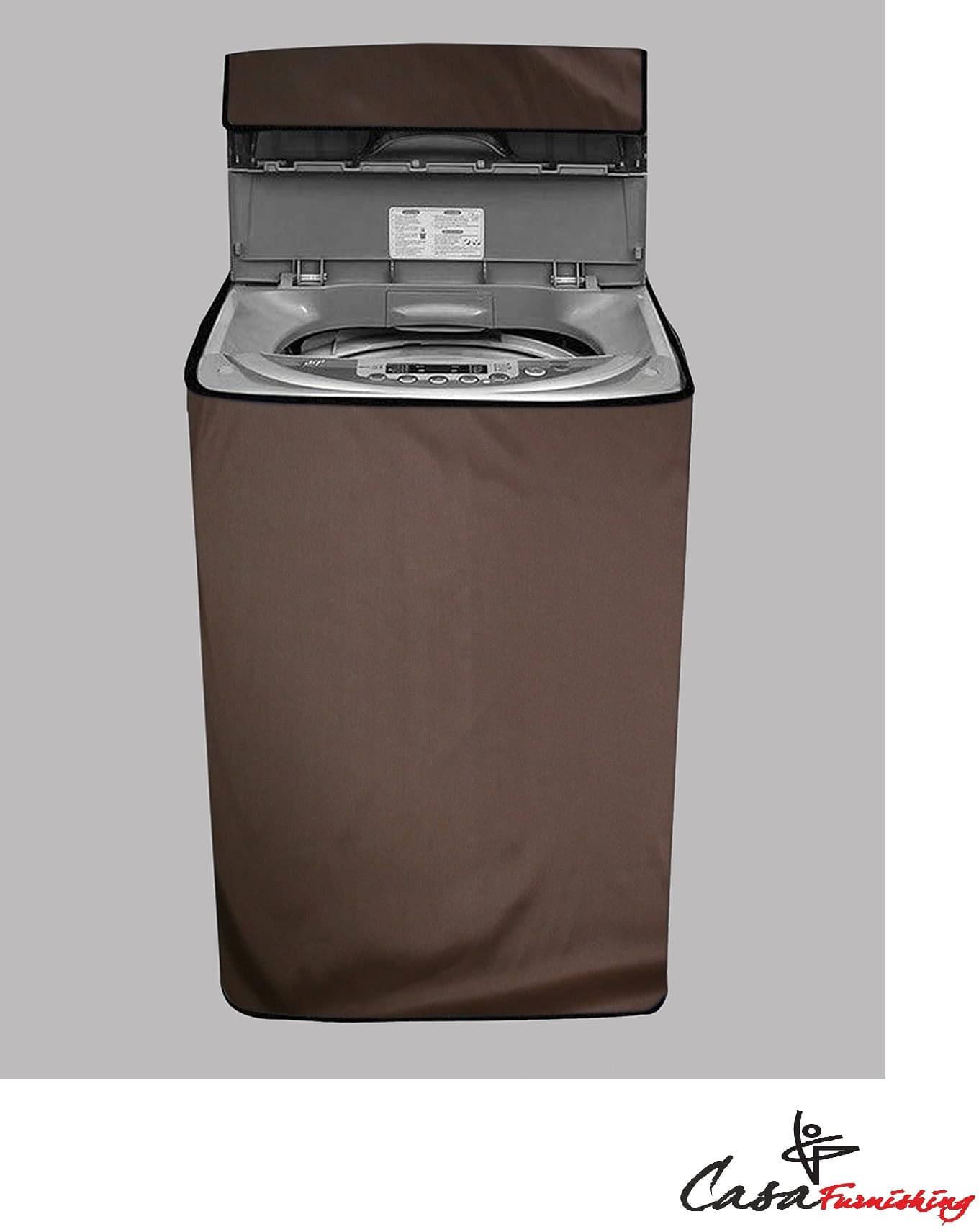 CASA FURNISHING Top Load Washing Machine Cover Compatiable For 7 kg - Brown CASA FURNISHING Top Load Washing Machine Cover Compatiable For 7 kg - Brown