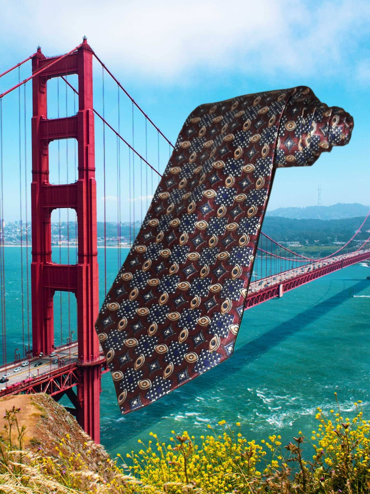     			Denmarc Multi Printed Polyester Necktie