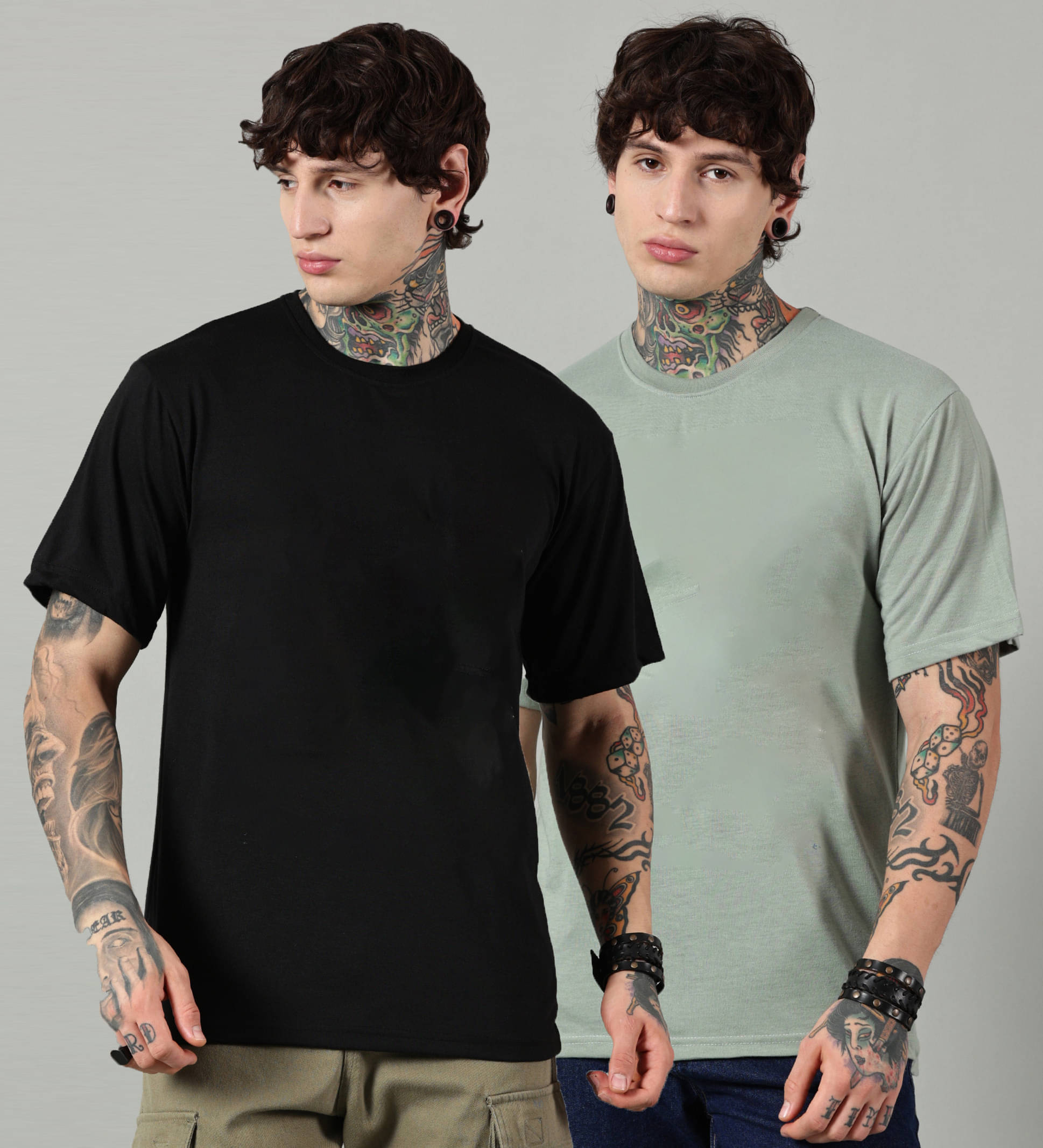 Diversify Men Cotton Blend Oversized Fit Solid T-Shirt ( Multicolor ) Diversify Men Cotton Blend Oversized Fit Solid T-Shirt ( Multicolor )